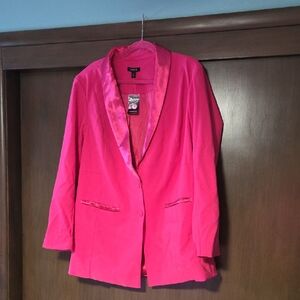 Torrid Vibrant Pink Blazer with Satin Accents